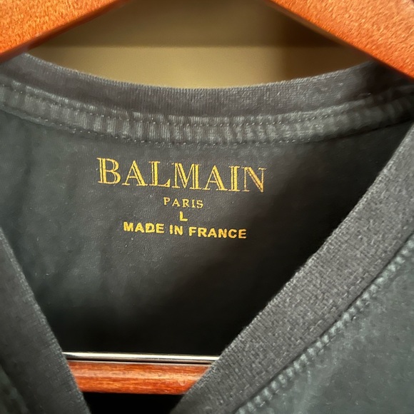 BALMAIN authentic size large tee. Used. - Picture 2 of 6
